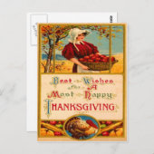 リンゴの収穫 ポストカード (正面/裏面)