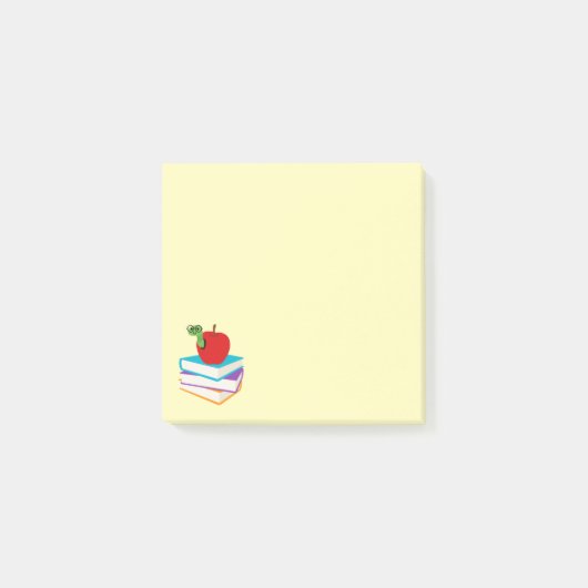 リンゴの子ども向けのかわいい本のデザイン ポストイット (正面)