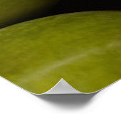 リンゴの実は緑色のリンゴを食べる ポスター (角)