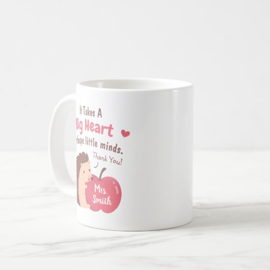 リンゴの形を整えるのに大きなハートが必要だ コーヒーマグカップ (正面左)