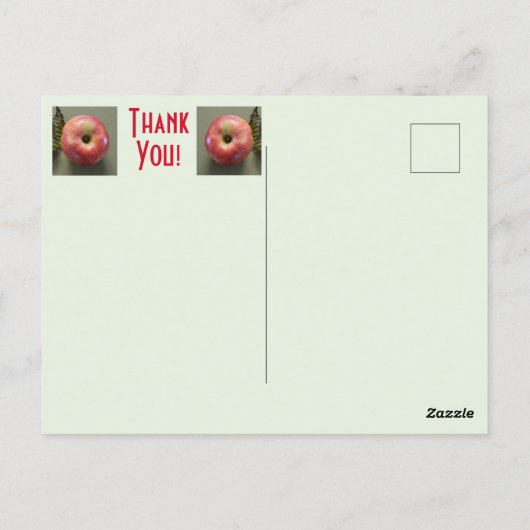 リンゴの感謝 ポストカード (裏面)