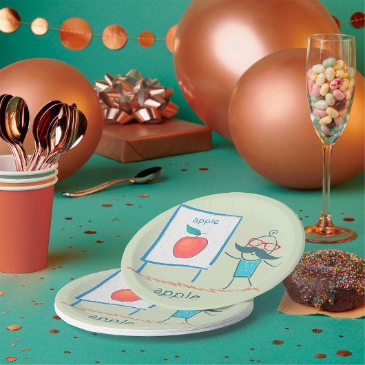 リンゴの提供 ペーパープレート