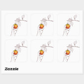 リンゴの摘み スクエアシール (シート)