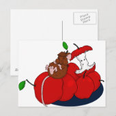 リンゴの昼寝 ポストカード (正面/裏面)