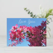 リンゴの木が咲いている。ピンクの花。愛する シーズンカード (スタンド正面)