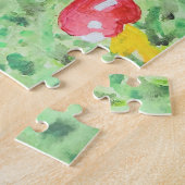 リンゴの木に金色のカールを付けた女性 ジグソーパズル (側面)