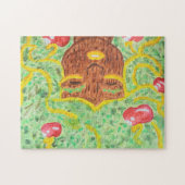 リンゴの木に金色のカールを付けた女性 ジグソーパズル (横)