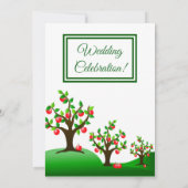 リンゴの木のある風景 招待状 (裏面)