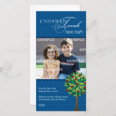 リンゴの木のロシュ・ハシャナ・フォトカード シーズンカード (正面/裏面)