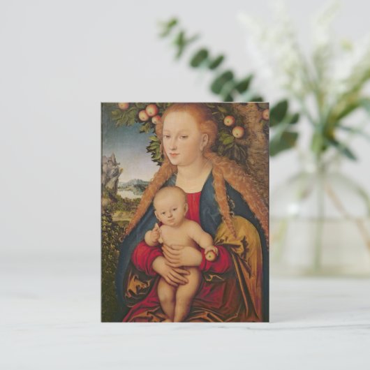 リンゴの木の下のヴァージンと子 ポストカード (スタンド正面)