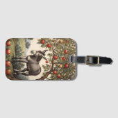 リンゴの木の下のヴィンテージ ラゲッジタグ (正面横)