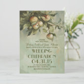 リンゴの木の素朴な結婚式招待状 招待状 (スタンド正面)