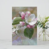 リンゴの木の花 便箋 (スタンド正面)