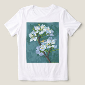 リンゴの木の開花枝 トライブレンドＴシャツ