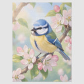 リンゴの木の青い鳥 春のデコパージュ 薄葉紙 (正面)