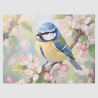 リンゴの木の青い鳥 春のデコパージュ 薄葉紙