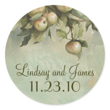 リンゴの木結婚式用シール