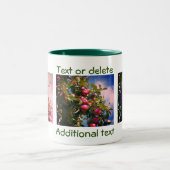 リンゴの木自然撮影パーソナライズされた ツートーンマグカップ (中央)