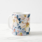 リンゴの木、エレガンスパターンの開花。 コーヒーマグカップ (正面左)