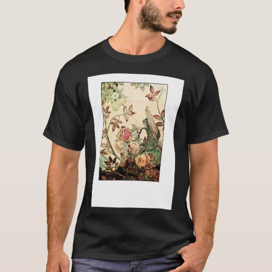 リンゴの木、ザクロクラシックンとイバラ Tシャツ (正面)