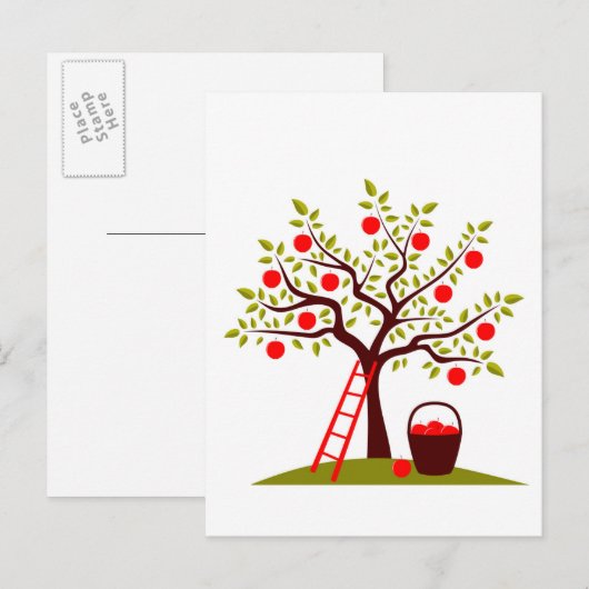 リンゴの木 ポストカード (正面/裏面)