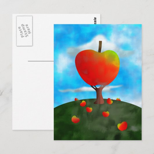 リンゴの木 ポストカード (正面/裏面)