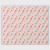 リンゴの果実、抽象芸術、夏のパターン ラッピングペーパー (フラット)