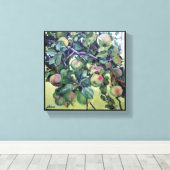 リンゴの枝。 キャンバスプリント (インサイチュ (ウッドフロア))