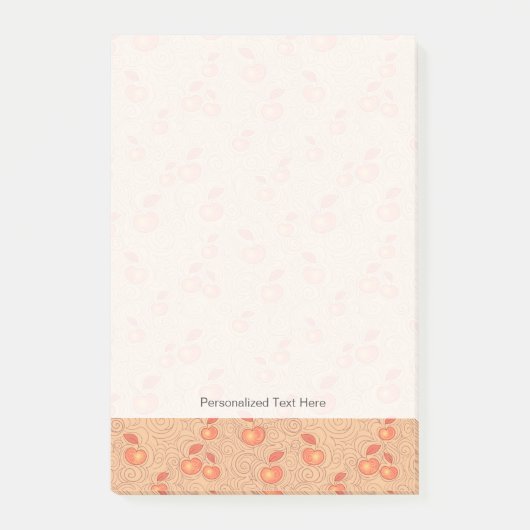 リンゴの模様 ポストイット (正面)