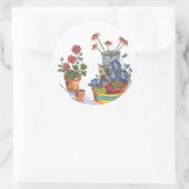 リンゴの水色「パロマ」 ラウンドシール (バッグ)