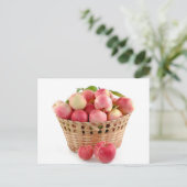 リンゴの甘い果物籠 ポストカード (スタンド正面)
