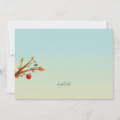 リンゴの秋の収穫招待状 招待状 (裏面)