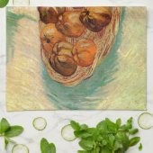 リンゴの籠をピッサーロに（ピッサーロへのプレゼント） by ヴィンセント・ヴァン・ゴッホ キッチンタオル (折り畳み)