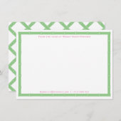 リンゴの緑とピンク名門私立校風のの机から ノートカード (正面/裏面)