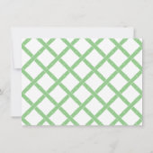 リンゴの緑とピンク名門私立校風のの机から ノートカード (裏面)