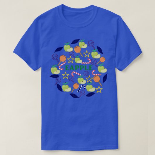 リンゴの緑のりんごキャンディー Tシャツ (デザイン正面)
