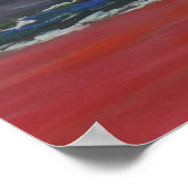 リンゴの肌の空の夕日 ポスター (角)