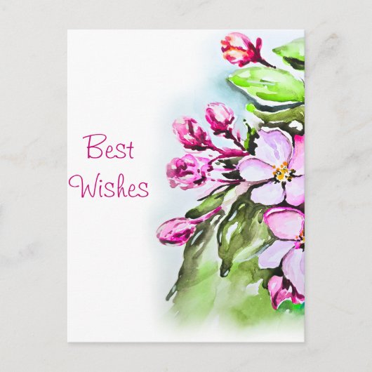 リンゴの花が咲く ポストカード (正面)