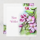 リンゴの花が咲く 招待状 (正面/裏面)