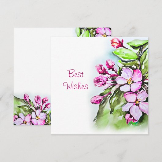 リンゴの花が咲く 招待状 (正面/裏面)