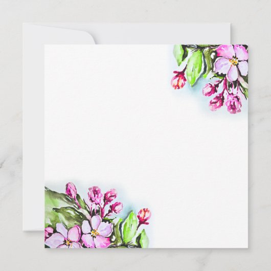 リンゴの花が咲く 招待状 (裏面)