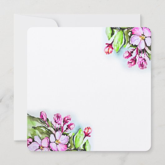 リンゴの花が咲く 招待状 (裏面)