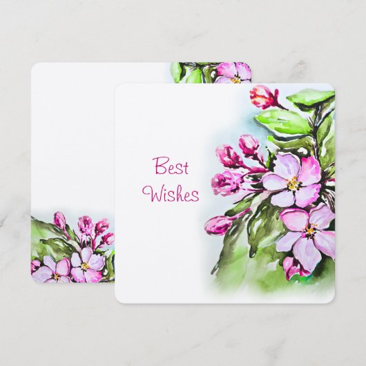 リンゴの花が咲く 招待状 (正面/裏面)