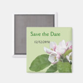 リンゴの花が日付を保存する マグネット (正面/裏面)