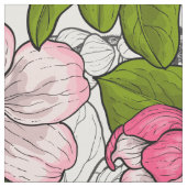 リンゴの花が白い ファブリック (クローズアップ)