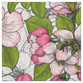 リンゴの花が白い ファブリック (見本)