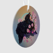 リンゴの花でカラスを育てる オーナメント (正面)