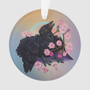 リンゴの花でカラスを育てる オーナメント