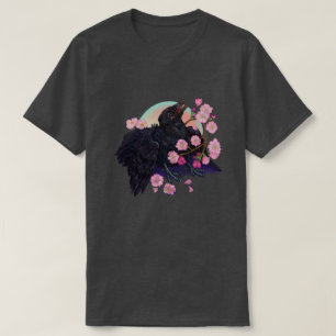 リンゴの花でカラスを育てる Tシャツ