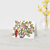 リンゴの花と歌の鳥のすべての行事notecard カード (黄色い花)